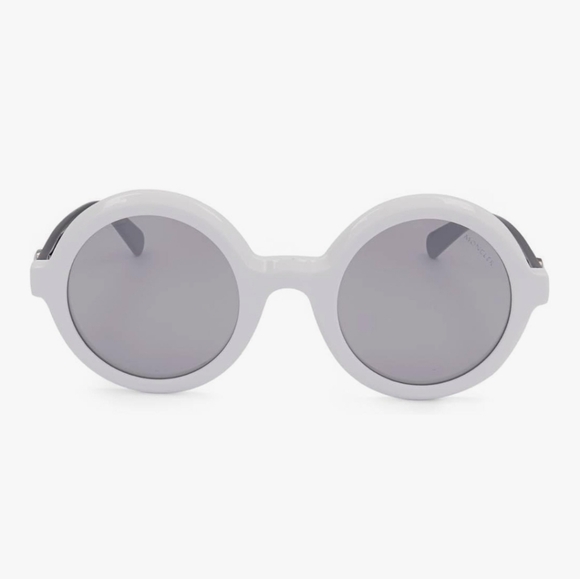 Moncler White Round Womens Sunglasses - Picture 2 of 5